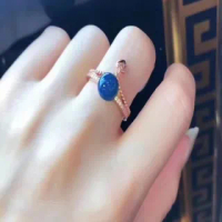 【勝弘珠寶】多明尼加藍珀心之戀戒指
