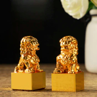 Gilded Copper Lion Seal,Personal Name Stamp,Custom Chinese Chop Free Chinese Name Translation Seal.