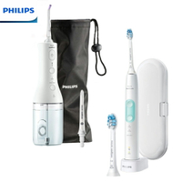 【超值組合+贈原廠沖牙機】PHILIPS HX6857 飛利浦音波智能護齦電動牙刷 內附刷頭二個