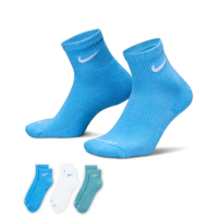 【NIKE 耐吉】襪子 過踝襪 短襪 運動襪 訓練襪 3雙組 U NK EVRY PLS CSH ANK 3PR 132 藍白綠 SX6890-937