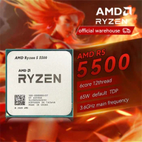 AMD Ryzen 5 5500 CPU Processor R5 5500 100% Brand New 6-Core Socket AM4 65W Desktop Game Computer CP