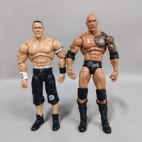 Action Figures WWE AEW Roman Reigns Hogan John Cena Dwayne Johnson Action Wrestg Figure Display Coll