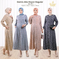 Gamis Rayon Forever sweet Gamis aiko rayon reguler fit gamis forever kancing depan busui friendly LD
