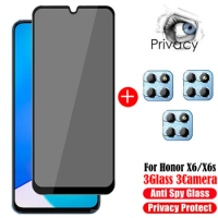 3D Privacy Screen Protectors For Honor X6 Anti-spy Protective Glass For Honor X6s Camera Film
