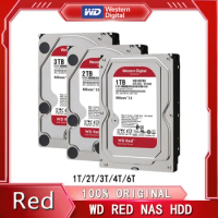 Original Western Digital WD Red NAS 4TB 3TB 3.5" Internal Hard Drive HDD SATA 6GB/S 2TB 1TB SATA 64 MB Cache HDD For Desktop