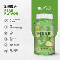 Biofinest Fiber Gummies Psyllium Inulin Acacia Fiber Prebiotic Gut Health Digestion Cholesterol 60 G