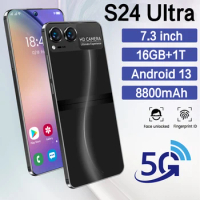 S24 Ultra Original SmartPhone 7.3 HD 48+72MP mobile phones 5G Network Dual Sim Card 8800mAh Celulares 16GB+1TB Android CellPhone