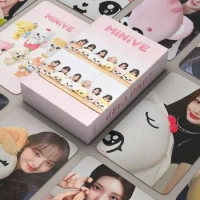 55pcs/Box Kpop IVE MINIVE POP UP Photocards ive photobook A Dreamy Day lomo cards for fans Collectible cards