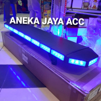 lampu rotator polisi patroli dinas LED Slim 22 kotak -120cm - biru