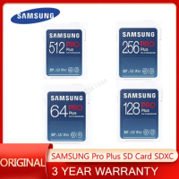 Samsung Pro Plus SD Card 64GB Flash Memory Card 128GB 32GB Card SD 256GB U1 U3 4K V10 V30 Microsd 512GB SD Cards for Camera