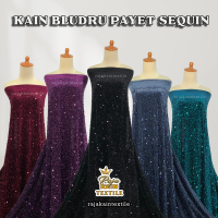 TERMURAH!  Kain Buludru  Sequin 1000 Payet Beludru / Bahan Squin spangle Bludru satin |Grade A