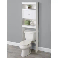 Pure White Classic Two Door Cabinet Space Saver for Efficient Bathroom Storage