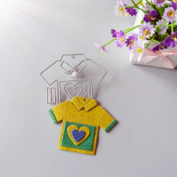 beautiful brazil football jersey die-cutting dies scrapbook decoration embossed photo album decoration card making DIY crafts