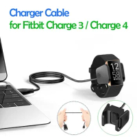 For Fitbit Charge 3/Charge 4 Charger Cable, Replacement USB Charging Cord with Cradle Dock Adapter for Fitbit Charge 3/4 HR