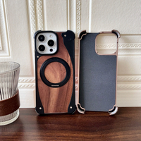 Premium dedicated iPhone 16promax 16pro 15promax 15pro phone case walnut dolphin metal design magnet