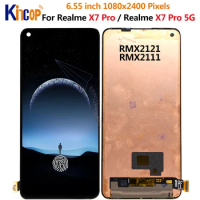Super AMOLED 6.5" For Realme X7 Pro X7Pro 5G RMX2121 RMX2111 LCD Display Touch Screen Digiziter For Realme X7 Pro display