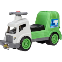 Dirt Diggers Garbage Truck Scoot Ride On with Real Working Horn and Trash Bin ,Toddlers Ages 2 to 5 Years Entertainment