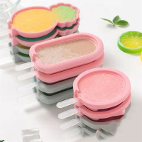 Covered Ice Cream Silicone Mold Cartoon Ice Cream Popsicle Silicone Grinder DIY Popsicle Mold Ice Cube Maker Cheese Stick Tool