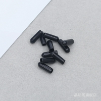 5-6mm發箍頭箍收尾套 黑色塑膠包角套配件 手工diy發卡材料飾品