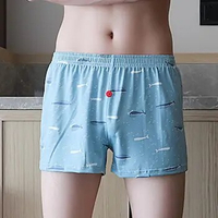 Durable Men Underpants Breathable Moisture Wicking Stretchable Comfort Boxer Brief Polyester Boxer Brief for Home
