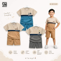 CLUSYTA SETELAN ANAK BOY / SET BAJU ANAK UNISEX COWOK/CEWEK USIA 1- 7 TAHUN KELFI