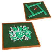 Portable Mini 144 mahjong box Traditional Game Travel Foldable Mah jong Table