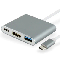 2025 Type-C to 4K HDMI 3-in-1 Converter USB Hub Switch Computer Expansion Splitter