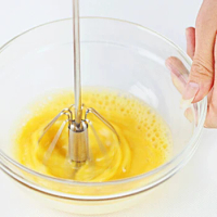 1Pc Metal Egg Beater Metal Hand Mixer Pressure Rotary Semi - Automatic Whisk Foamer Rotate Hand Kitchen Cooking Tools