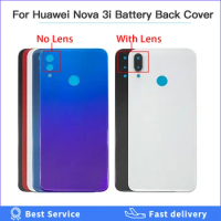For Huawei Nova 3i Back Battery Cover Rear Glass Panel Door Housing Case For Huawei Nova 3i Battery Cover + Camera Lens