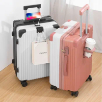 Luggage, suitcase, zipper, password box, 22 inch boarding trolley, travel box, lightweight