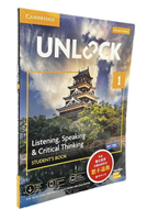 Unlock Level 1 Listening, Speaking &amp; Critical Student\'s Book, Mob App and Online Workbook w/ Downloadable Audio and Video 2/e White  Cambridge