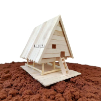 miniatur rumah adat tambi sulawesi tengah stik eskrim LED