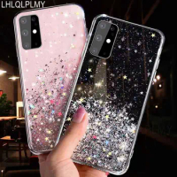Bling Star Glitter Silicone Case For Huawei Y6 Y7 2019 Y9 Prime Y5 Lite 2018 Y9S Y8P Y6P Y5P P Smart Z S 2021 Plus Pro Cover