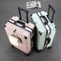 鋁框行李箱女拉桿箱萬向輪鋁框20寸密碼箱大容量22寸旅行箱男皮箱24寸