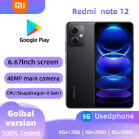 Xiaomi redmi note 12 5G Android 6.67 inch RAM 8GB ROM 256GB Qualcomm Snapdragon 4 Gen1 used phone