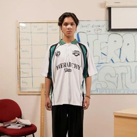HIERARCHY STUDIOS Unruled - Ivory Rugby Oversized Polo Jersey M