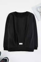 Trendyol Boy's Black Knitted Sweatshirt - Tkdaw25Sw00030