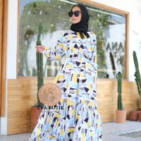 Gamis Wanita Intana Mabel Katun Rayon Gamis Rayon Premium Gamis Rayon Santai Gamis Pantai Midi Dres