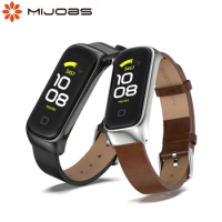 For Samsung Galaxy Fit 2 Straps Leather Bracelet Soft Silicone Sport Band Replacement Watchband For 