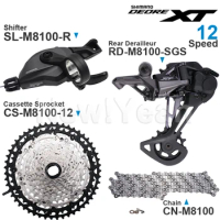 SHIMANO DEORE XT M8100 12v Groupset MTB Bike 1x12-Speed RD SL CS CN M8100 SHADOW Rear Derailleur SGS Shifter Cassette 10-51T