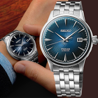 SEIKO Presage Cocktail 調酒師機械錶 618送禮首選-藍灰/40mm (SRPB41J1/4R35-01T0A)_SK045