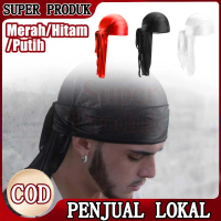 Ikat Kepala Breathable Durag Silk Ikat Kepala Bandana Hip Hop Durag Chemo Cap Durag untuk Aktivitas 