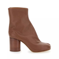 Maison Margiela Tabi 80 Leather Ankle Boots Brown