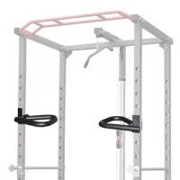 2 Dip Bars Pull Up Grip Handles Steel Dip Bar Attachments Fitness Equipment Accessories for Power Cage with Rubber Padding