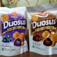 Duosus kue soes kering coklat blueberry mystar mini nikmat 25 gram cemilan sus termurah Chocolate wa