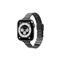 【LAUT 萊德】Apple Watch 38/40/41mm 時尚不銹鋼錶帶-黑