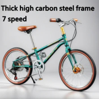 20 inch road bicycle high carbon steel 7 speed outdoor bike variable speed student City Bicycle aluminum alloy wheel set rim