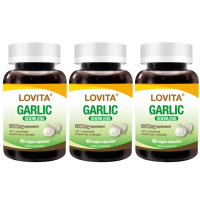 【LOVITA 愛維他】無味大蒜精素食膠囊5000mg 3入組(共180顆)