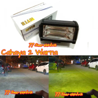LAMPU TEMBAK SOROT LED CREE CWL 24 MATA 2 SUSUN DOBEL COLOR 3MODE