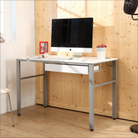 BuyJM低甲醛木紋白120公分單抽屜穩重工作桌120x60x79公分